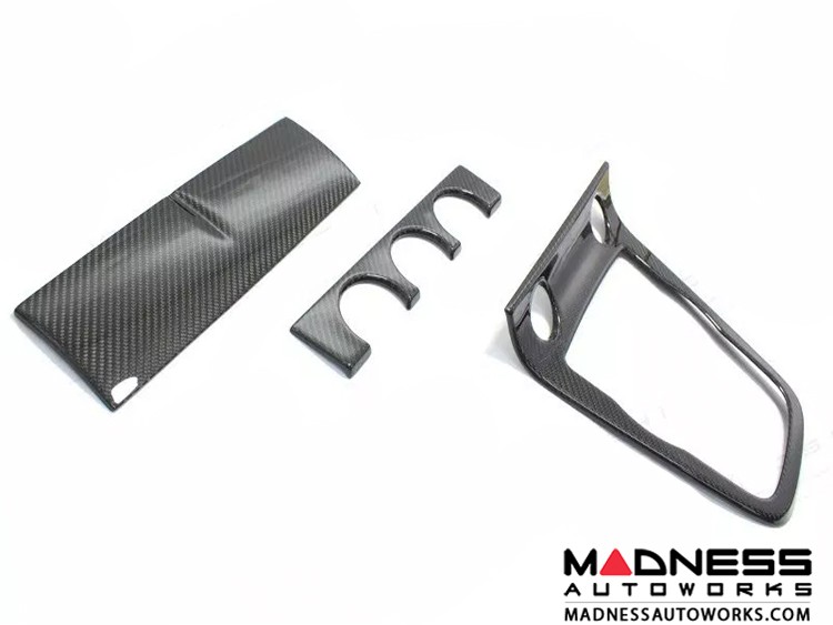 Jaguar FType Carbon Fiber Center Console Trim Carbon Fiber